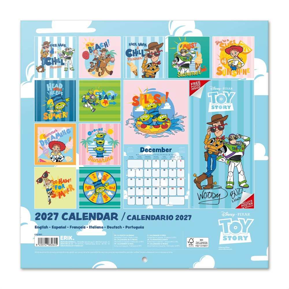 Grupo Erik Disney Toy Story - 2027 30X30 Kalender - Mehrfarben
